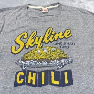 Homage Skyline Chili Cincinnati Ohio Gray Graphic T-Shirt Mens XL Tri-Blend Tee